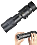 4K 10-300X40mm Monocular Telescope With Night Vision Waterproof Beast Mode High Power Scope held by hands, close-up view