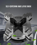 Top Shelf 4 Jaw Reversible Self Centering Lathe Chuck With M14 Thread Mount And 50mm Jaw Capacity close-up view of self-centering jaws.