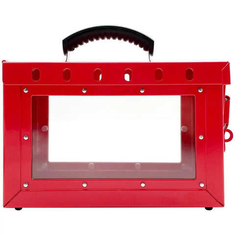 Lockout Tagout Box Kit Set Of 3 Portable Padlock Boxes With Transparent Acrylic Sides For Quick Visual Checks Heavy Duty Steel Construction