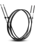 11 Ft Throttle And Shift Remote Control Cable For Outboard Motors Compatible With Johnson Evinrude Controls Replacement 0173111 2 Pack Easy Install And Smooth Gear Shifts shown coiled