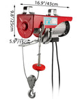 Heavy Duty 2000 Lbs Electric Hoist Crane With 39 Foot Wire Rope Wired Remote Control Portable Lifter Winch for Auto overhead garage.