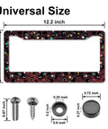 Dope Anime Style Aluminum License Plate Frame For Cars Black Soot Sprites Theme includes hardware 12 by 6 inch