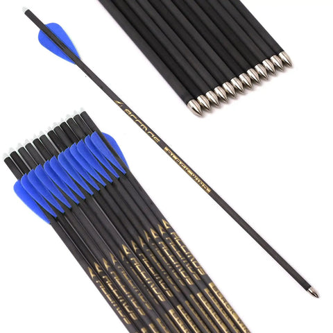 Mini Crossbow Bolts 13 Inch 6 Pack Carbon Arrows 5.2mm Outer Diameter With Steel Tips And Half Moon Nocks For Dope Target Practice