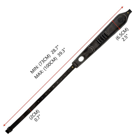 Slip On Rifle Sling With Cartridge Holder Leather Gun Strap With Swivels And Thumb Loop Adjustable Carry Strap With No Slip Backing