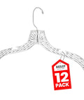 Heavy Duty Plastic Clothes Hangers Set Of 12 For Wardrobe Organization Space Saving Crystal Clear Hangers