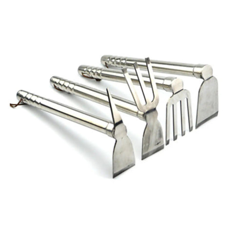 Double Use Garden Hoe And Pickaxe Made From Stainless Steel Lightweight Durable Hand Tool for Planting and Yard Work