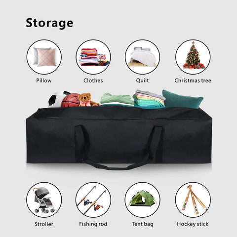 Massive 46 Inch Extra Large Zippered Duffel Bag For Travel Camping And Sports Gear Storage Waterproof Foldable Luggage With Padded Handles
