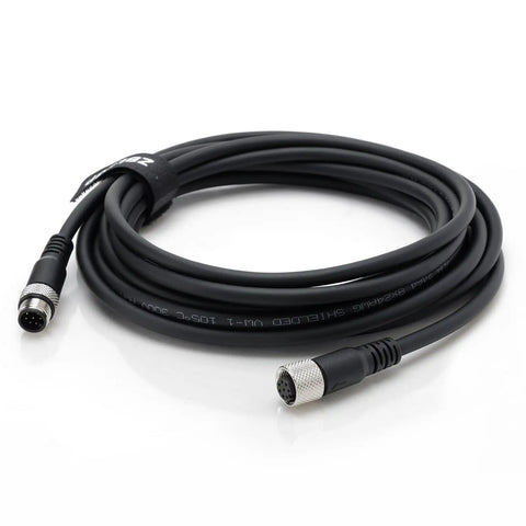 M12 8 Pin Waterproof Actuator Cable With Straight Male To Female Connector Shielded Aviation Sensor Cable For Industrial Actuator