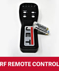 RF remote control with JET branding and batteries included, suitable for dust collector operations.