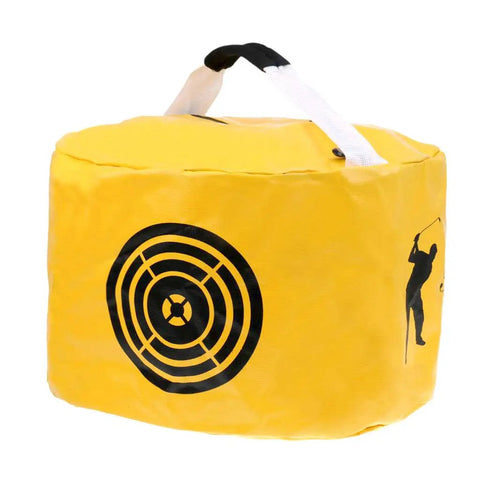 Golf Swing Training Hitting Bag Pro Power Smash Bag for indoor outdoor practice waterproof durable yellow real feel.