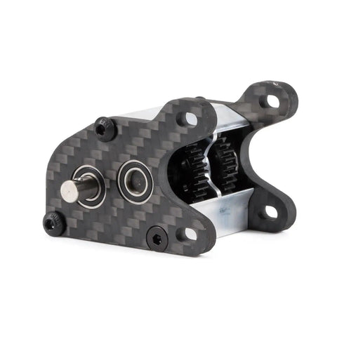 Ultralight Dual Motor Transmission With Dig Overdrive Gearbox, carbon fiber motor plate, for 1/10 RC Crawlers, aluminum case