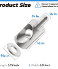 Close-up of Two Pack Shower Door Pivot Hinge Pin Kit With 5/16 Inch Washers, stainless steel with size measurements for upgrade.