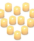 Flameless Votive Candles 12 Pack Battery Operated LED Tea Lights With Warm White Flicker, Ideal for Indoor Outdoor Decor Use