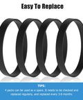 Replacement Vacuum Belt Pack For Style 7 9 10 PowerForce Helix CleanView PowerLifter Swivel Rewind Upright Vacuums 4 Pack Easy Install Fits 2031093 3031123 32074 Works With Most Upright Vacuums - 4 Black Circular Belts