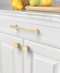 10 Pack 5 Inch Brushed Gold Cabinet Pulls For Kitchen Cabinets And Cupboards, Durable Metal Handles For Doors And Drawers, installed view