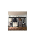 Top Shelf Wood Walk In Closet Organizer System Featuring Straight Up Customizable Shelves Heavy Duty Hanging Rods And Hassle Free Drawers For Bedroom Storage That Honestly Maximizes Space with organized clothes.