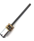 Premium DC 12V Miniature Gear Reducer Motor With Smooth Adjustable RPM Settings For Automotive Robot Projects And DIY Builds featuring a threaded shaft.