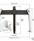 Diagram of Two Jaw Gear Puller Adjustable Bearing Puller For External And Internal Removal CRV Steel Construction with measurements