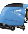Side view of Boss Level Clean Electric Walk Behind Floor Scrubber For Commercial Cleaning, 20 Inch Cleaning Path, 12 Gallon Solution Tank