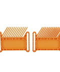 Premium Adjustable Featherboard Boss Level Woodworking Safety Gear For Table Saw Router Table And Band Saw stackable orange push blocks.