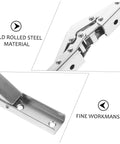 HAKIDZEL folding cabinet hinges; 2-piece set in cold-rolled steel with hidden brackets.
