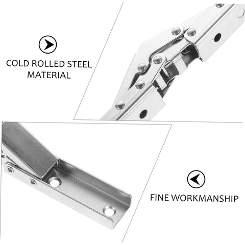 HAKIDZEL folding cabinet hinges; 2-piece set in cold-rolled steel with hidden brackets.