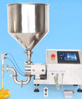 No Fuss Automatic Liquid Bottle Filling Machine With Drip Proof Stainless Steel Nozzle For Viscous Paste Honey And Semi Fluid with large hopper.