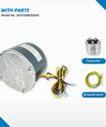 Condenser Fan Motor Replacement For Your AC Upgrade Plug-And-Play One-Tenth HP 1100 RPM 208-230V with capacitor and wire