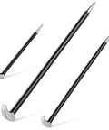 MAXPOWER 3-piece rolling-head pry bar set by Amazon, black shafts with silver heads; 6, 12, 16 in