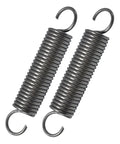 Pack Of Two Heavy Duty Dual Hook Tension Springs Heat Tempered Spring Steel Extension Pull Springs with S hooks visible.
