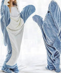 Cozy Shark Blanket Hoodie For Adults Wearable Sleeping Bag With Fin And Tail Flap Design Perfect For Lounging At Home