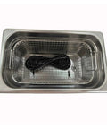 Top Notch Portable Ultrasonic Cleaner Tank Cuts Through Grime On Eyeglasses Sunglasses And Vinyl Albums With Digital Warmth inside a stainless basin.