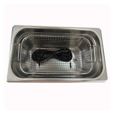 Top Notch Portable Ultrasonic Cleaner Tank Cuts Through Grime On Eyeglasses Sunglasses And Vinyl Albums With Digital Warmth inside a stainless basin.