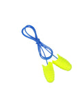 Disposable Foam Ear Plugs With Gripper Rings, Corded, NRR 31 dB, Large Size For Bigger Ear Canals, yellow plugs with blue cord