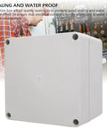 IP65 Waterproof ABS Plastic Enclosure for Electrical Junction Boxes and Control Panels with sealed gasket, front view