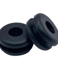 Pack Of Four Rock Solid Rubber Grommets With Five Sixteenths Inch Bore And Three Quarter Outer Profile, durable rubber material.