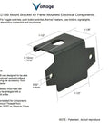 Tough As Nails Heavy Duty Panel Mount Bracket For Electrical Components Like Push Button Breaker Toggle Switch LED Indicator Fuse Holder And More 121BB Marine Grade Aluminum Black Anodized 5052, black bracket with 12mm hole
