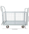 1800 Lbs 4 In 1 Convertible Platform Cart Truck Utility Transport Trolley With Beefy Steel Frame And Easy Steering 2 Swivel Braking Wheels And 2 Directional Wheels For Heavy Loads, gray steel cage cart with dimensions