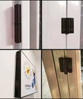 Beefy 2.5 Inch Black Lift Off Hinge Set For Left Handed Doors Mini 304 Stainless Steel With Screws Detachable Slip Joint Small Flag Rising Butt Hinges Hardware For Cabinets And Doors Heavy Duty Rust Resistant on cabinet door