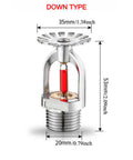 Built Tough Commercial Fire Sprinkler Heads Six Pack Quick Response Pendent Design 1/2 Inch Npt Thread 68 Celsius Activation Polished Chrome Finish.