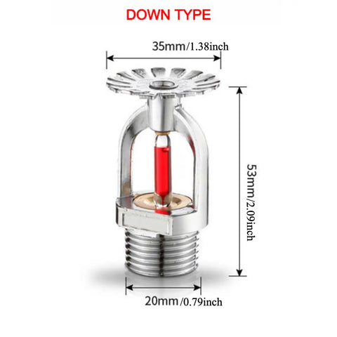 Built Tough Commercial Fire Sprinkler Heads Six Pack Quick Response Pendent Design 1/2 Inch Npt Thread 68 Celsius Activation Polished Chrome Finish.