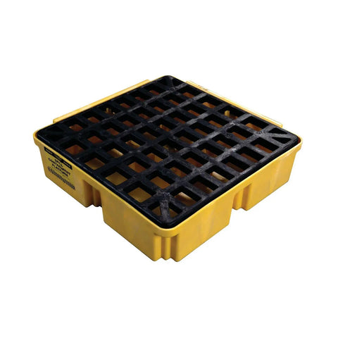 Drum Modular Spill Platform For Customizable Spill Control, Heavy Duty Build, 26.25 X 26 X 6.5 Inches, 15 Gallon Sump, 2000 Lb Load