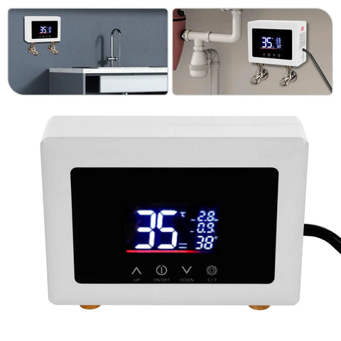 Big Time Hot Water On Tap With This Darn Fast 3000W Wall Mounted Tankless Electric Water Heater with digital display.