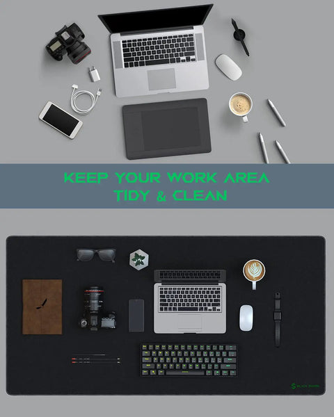 Oversized Gaming Mouse Pad Desk Mat 47.2 By 23.6 Inches Non Slip Ultra Thick Cloth Surface with office accessories