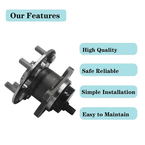 Rear Wheel Bearing Hub Assembly With ABS For Toyota Corolla 2020 To 2022 Prius 2016 To 2022 And Lexus CT200h side view