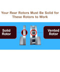Comparison of solid and vented rotors for Brake Kit For 2011 2020 Jeep Grand Cherokee And Dodge Durango With 12.99 Inch Drilled
