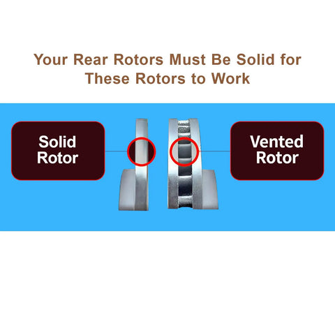 Comparison of solid and vented rotors for Brake Kit For 2011 2020 Jeep Grand Cherokee And Dodge Durango With 12.99 Inch Drilled