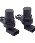 Jeep Camshaft Position Sensor CPS 2Pcs For Patriot Compass Cherokee 2007 To 2019 Models Replacement Sensor For Smooth Engine Timing And Reliable Performance Upgrade. Two black camshaft sensors shown.