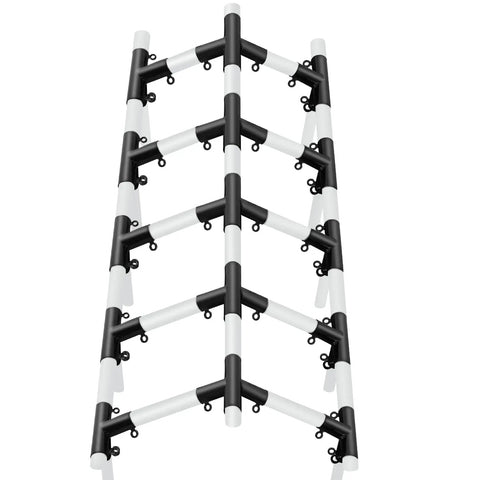 2 Inch Inner Diameter Canopy Connector Kit With 120 Degree High Peak Angles Includes 10 Leg Frame Brackets For Carport Gazebo Shed Greenhouse Fits EMT Pipes Under 2 Inches Black