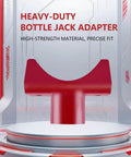 Heavy Duty Bottle Jack Axle Adapter Saddle displayed in front view with high-strength material, precise fit for varying axle tubes.